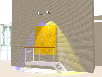 Bordes met 'geluid' plattegrond van Caberg